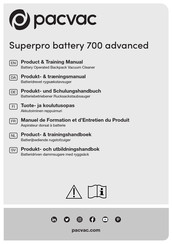 Pacvac Superpro battery 700 advanced Produkt- Und Schulungshandbuch