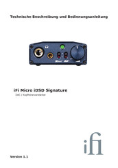 ifi Micro iDSD Signature Technische Beschreibung Und Bedienungsanleitung