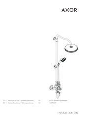 HANSGROHE AXOR Montreux Showerpipe 16575009 Gebrauchsanleitung, Montageanleitung