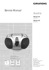 Grundig RR 630 CD Serviceanleitung