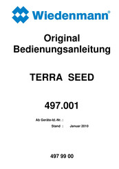 Wiedenmann TERRA SEED Original Bedienungsanleitung