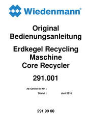 Wiedenmann Core Recycler Original Bedienungsanleitung