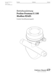 Endress+Hauser Proline Promass G 100 Betriebsanleitung