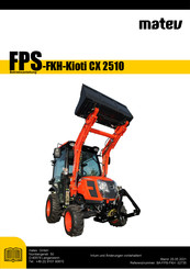 matev FPS-FKH-Kioti CX 2510 Betriebsanleitung