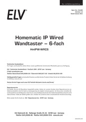 elv Homematic IP HmIPW-WRC6 Bau- Und Bedienungsanleitung