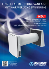 Blauberg VENTO EXPERT A50-1 PRO Kurzanleitung