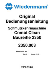 Wiedenmann Combi Clean 2350-Serie Original Bedienungsanleitung
