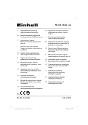EINHELL TE-CD 18/40 Li-i Originalbetriebsanleitung