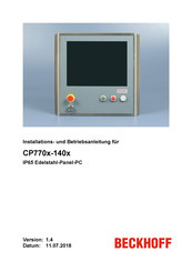 Beckhoff CP7701-1400-M177 Installation Und Betriebsanleitung
