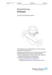 Endress+Hauser LPGmass Kurzanleitung