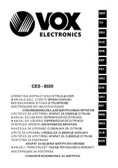 VOX electronics CES 8020 Bedienungsanleitung