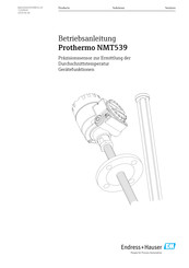 Endress+Hauser Prothermo NMT539 Betriebsanleitung