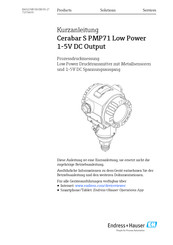 Endress+Hauser Cerabar S PMP71 Low Power Kurzanleitung
