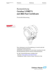 Endress+Hauser Cerabar S PMP71 Kurzanleitung