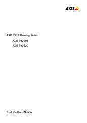 Axis Communications T92E Serie Installationsanleitung