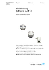 Endress+Hauser Solitrend MMP42 Kurzanleitung