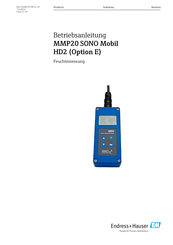 Endress+Hauser MMP20 SONO Mobil HD2 Betriebsanleitung