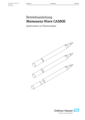 Endress+Hauser Memosens Wave CAS80E Betriebsanleitung