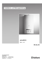 Vaillant atmoMAG MAG 4/1 Z-Serie Installations- Und Wartungsanleitung