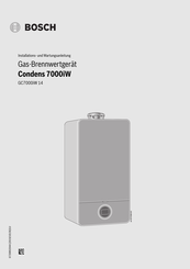 Bosch Condens GC7000iW 42 Installations- Und Wartungsanleitung