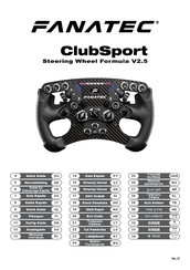 FANATEC ClubSport Steering Wheel Formula V2.5 Kurzanleitung