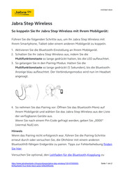 Jabra STEP WIRELESS Kurzanleitung
