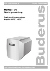 Buderus Logalux L160/1 Montage- Und Wartungsanleitung