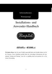 Rapid RX65Ls RX80Ls Installations- Und Anwenderhandbuch