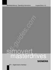 Siemens simovert masterdrives DTI Betriebsanleitung