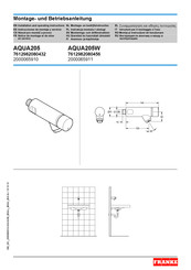 Franke AQUA205 7612982080432 Montage- Und Betriebsanleitung