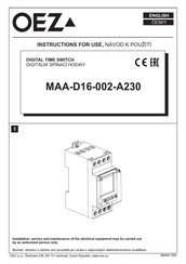 OEZ Minia MAA-D16-002-A230 Gebrauchsanweisung