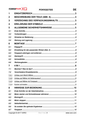 VARO Powerplus XQ POWXQG7555 Bedienungsanleitung