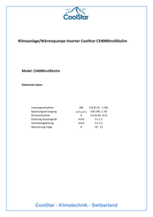 Coolstar CS4000invSEks5m Kurzanleitung
