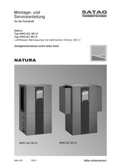 SATAG thermotechnik Natura AWCI-AC 301.A Montage- Und Serviceanleitung Für Die Fachkraft