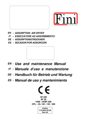 Fini CPL 102 Handbuch Für Betrieb Und Wartung
