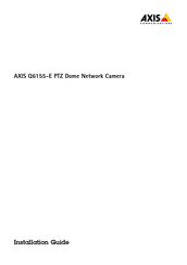 Axis Communications Q6155-E PTZ Installationsanleitung