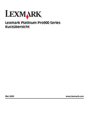 Lexmark Platinum Pro900 Serie Kurzübersicht