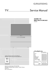 Grundig ACCORO 102 MFW 102-6110 MV/AC3 Servicehandbuch