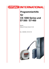 Hydac International CS 1000 Serie Anleitung Zur Programmierung