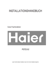 Haier PGT2.0-2 Installationshandbuch