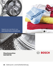 Bosch HomeProfessional SuperSilence WAY2874S/44 Gebrauchs- Und Aufstellanleitung