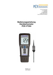 PCE Instruments PCE-VT 204-ICA Bedienungsanleitung