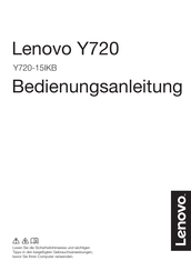 Lenovo Y720-15IKB Bedienungsanleitung