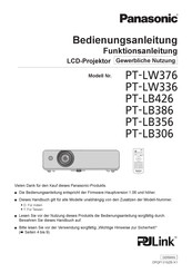 Panasonic PT-LB426 Bedienungsanleitung