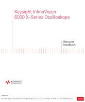 Keysight Technologies DSO-X 6002A Benutzerhandbuch