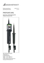 Gossen MetraWatt M630J Bedienungsanleitung