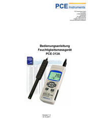 PCE Instruments PCE-313A-ICA Bedienungsanleitung
