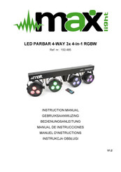 MAX LIGHT LED PARBAR 4-WAY 3x 4-in-1 RGBW Bedienungsanleitung
