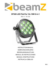 Beamz BT300 LED Flat Par 12x 10W 6-in-1 Bedienungsanleitung
