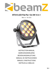 Beamz BT310 LED Flat Par 12x 6W 4-in-1 Bedienungsanleitung